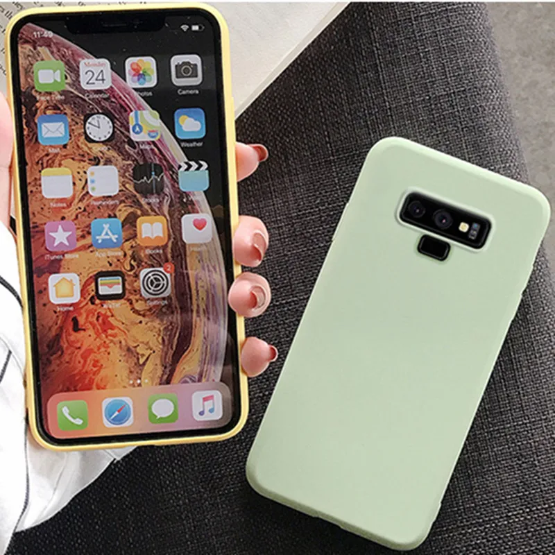 Модные Карамельный цвет чехол для samsung Galaxy Note 8 9 10 Pro Чехол S7Edge S8 S9 S10 плюс S10E M10 M20 M30
