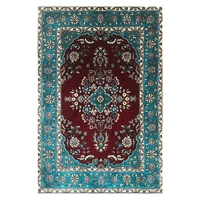 traditional oriental door mat hand knotted area rug red persian carpet for decor door mat 2x3 foot