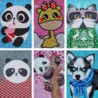 Набор для алмазной вышивки сделай сам, мозаика с мультяшными животными, кристаллами, украшение для дома, детские подарки