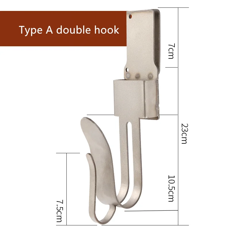 Type A double hook Полка крюк деревообрабатывающий электрический ключ крючок вешалка многофункциональный кронштейн из нержавеющей стали кронштейн - Цвет: Type A double hook