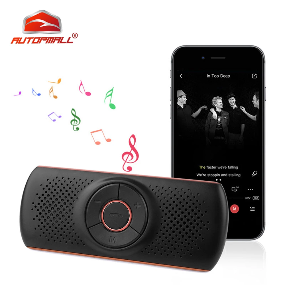 Громкая связь Bluetooth автомобильный комплект MP3 громкий динамик 4 2 EDR SIRI громкой