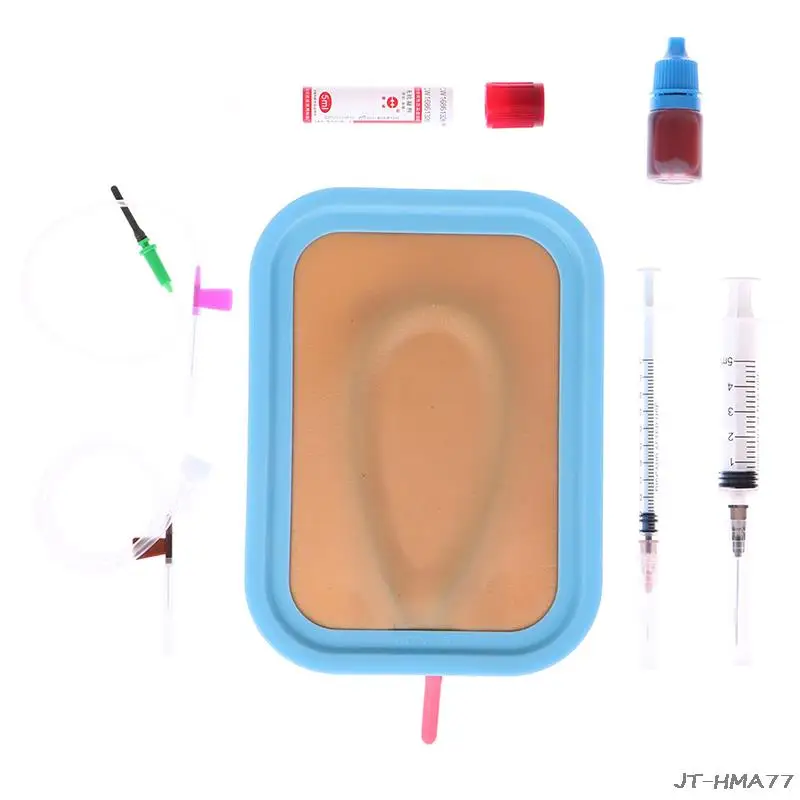 

Venipuncture IV Injection Training Pad Silicone Human Skin Suture Training Model Medical Teaching and Training Supplies