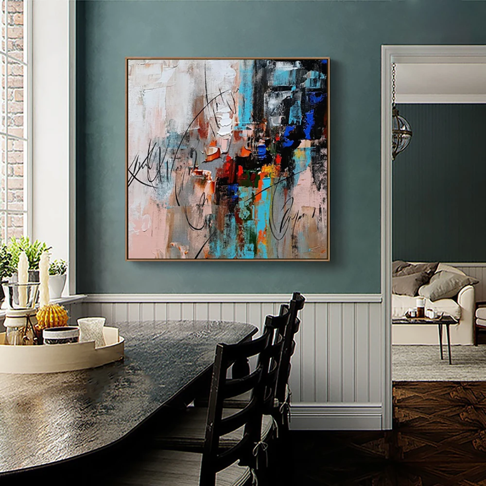 

Modern Wall Art Canvas Painting 100% Hand Painted Decorative Painting Large Size For Living Room Office Bar Wall Decor Unframed