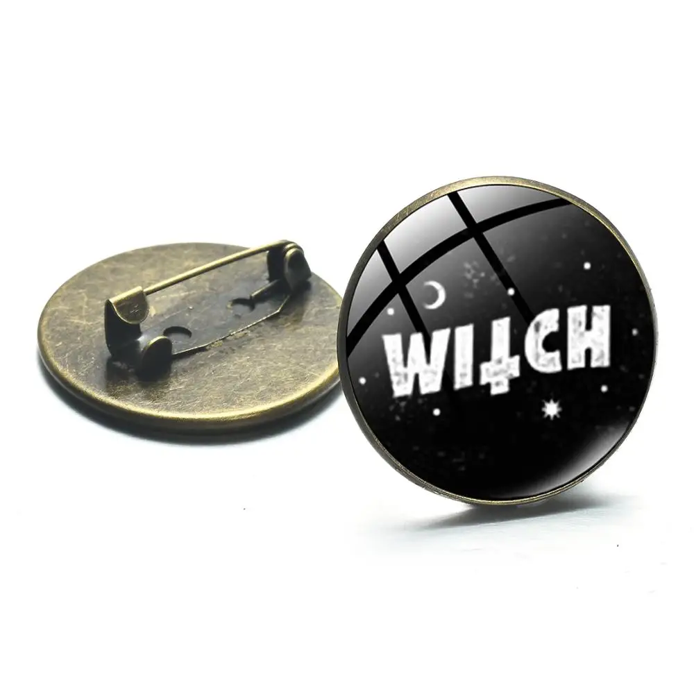 Cool Dark Witch Pentagram Brooch Ouija Board Weirdos Mister Hamsa Hand Cat Brooches Bag Denim Shirt Badges Halloween Gift | Украшения и