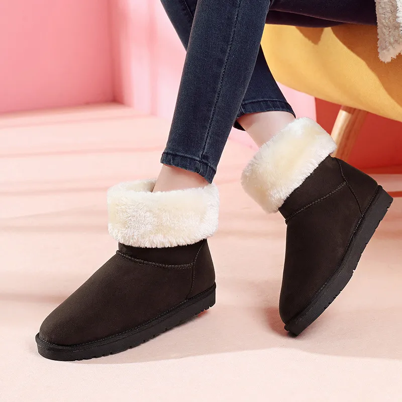 WWKK/женские зимние плюшевые лыжные ботинки теплые женские ботильоны кроссовки