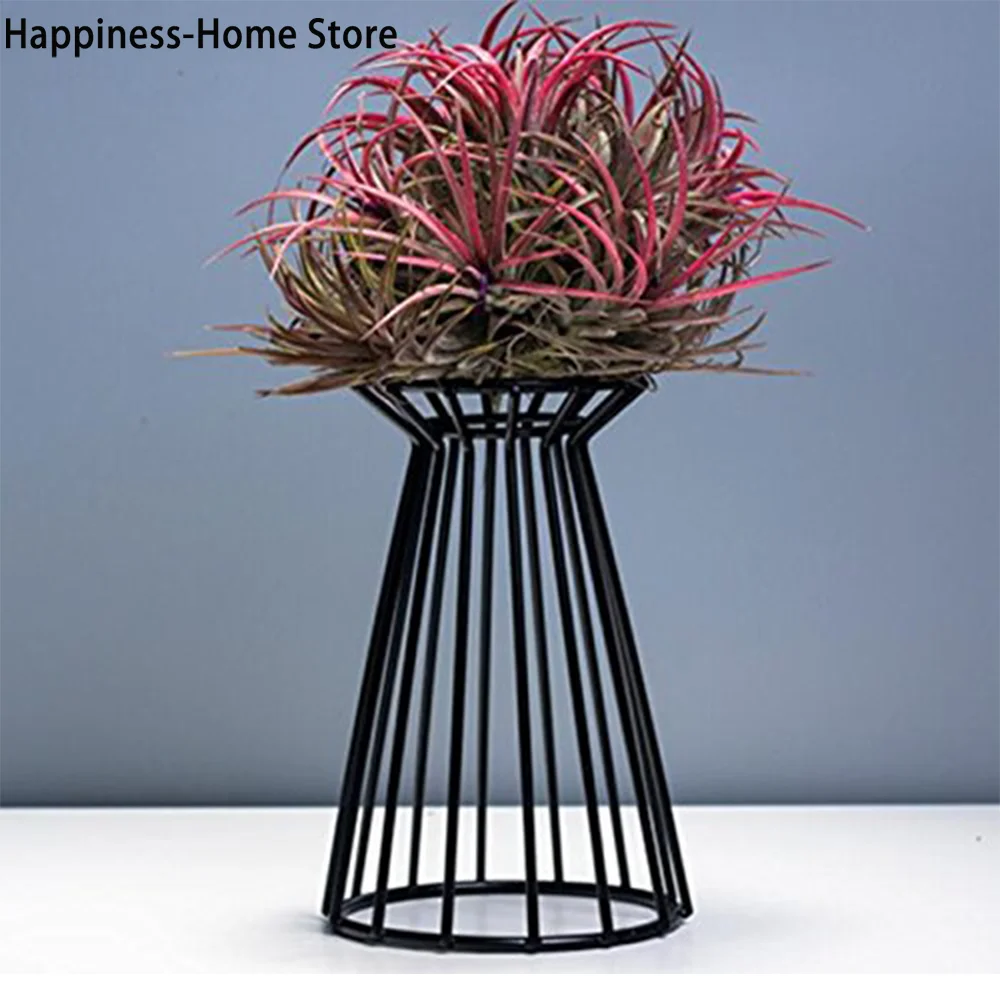 

15CM Modern Style Iron Art Tabletop Metal Air Plant Holders Stands Succulents Plant Containers Flower Racks Home office decor