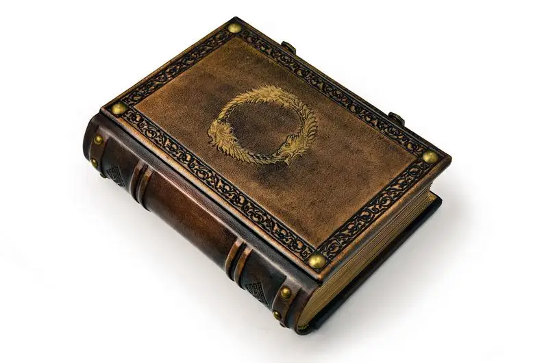 8 &quotx 10&quot-большой кожаный журнал в средневековом стиле-Gamer handbook Elder journal Wizard sketchbook