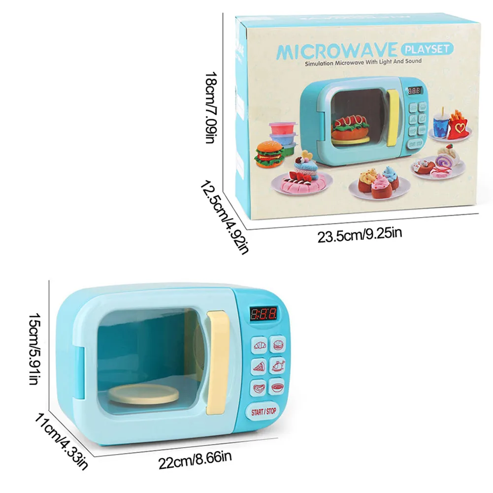 

Children's Kitchen Simulation Microwave Toy Play House Kitchen Set Miniature Kitchenware Educational Toy For Kid's Birthday Gift