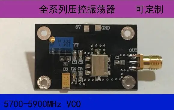 

VCO Voltage Controlled Oscillator 5.8G 5.7-5.9GHz Adjustable Frequency Point Frequency Source WiFi Frequency Band