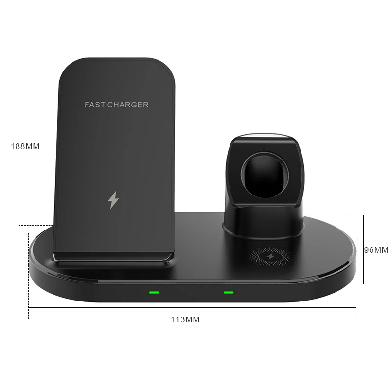 

W55 3-in-1 Multifunction Wireless Charger Fast Charging Dock Station Anti-skid For iPhone Apple Watch Airpods / Airpods Pro