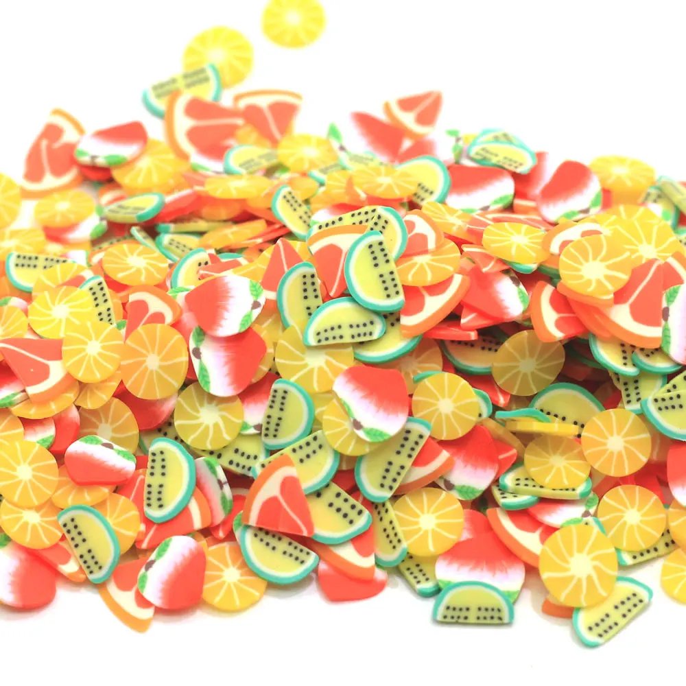 

Kawaii 3D Mini Fruit Slices Polymer Clay Fruit Slice For 3D Nail Art Stickers Slices DIY Craft