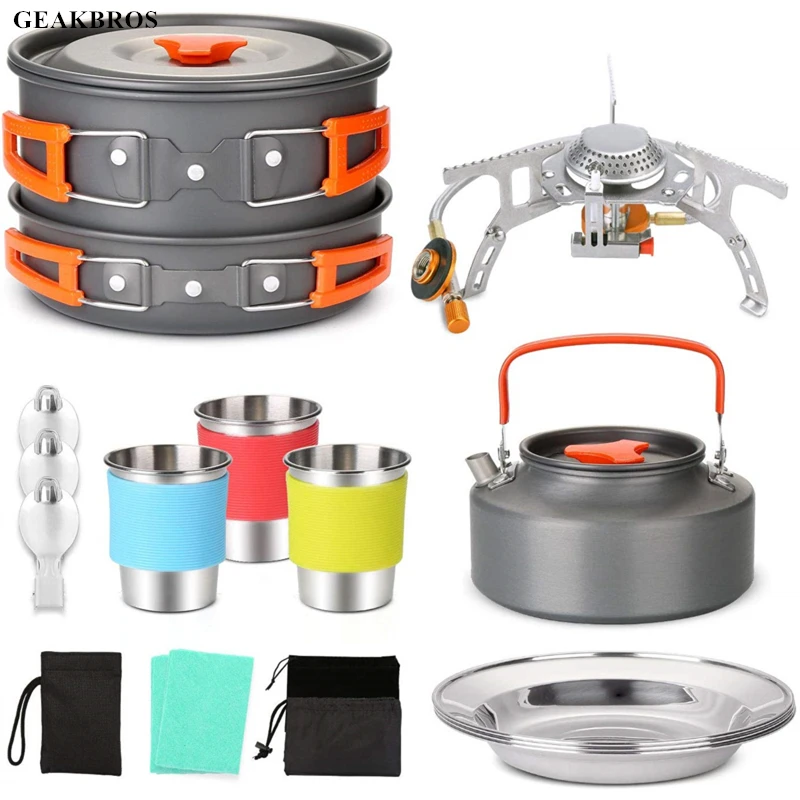 Кастрюли для кемпинга походные кастрюли комплект пикника посуда складная ложка