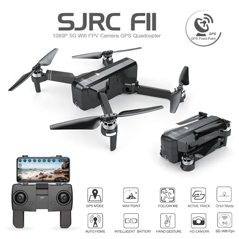 

SJRC F11 GPS Drone with 5G Wifi FPV 1080P Camera Gesture Control Brushless Quadcopter 25mins Flight Time Foldable Selfie RC Dron