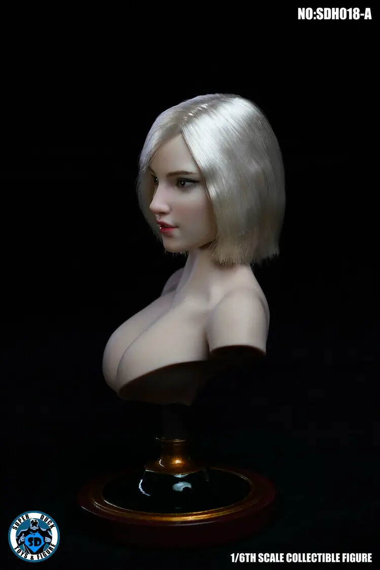 1:6 Супер утка SDH018A головы резьба скульптурный W/с короткой стрижкой подходит 12 &quotс