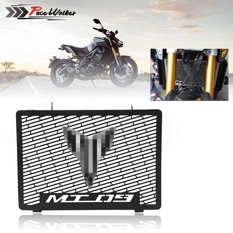 MT09 алюминиевая Черная решетка радиатора Защитная крышка для Yamaha MT 09 FZ09 FZ 2014 2015 2016