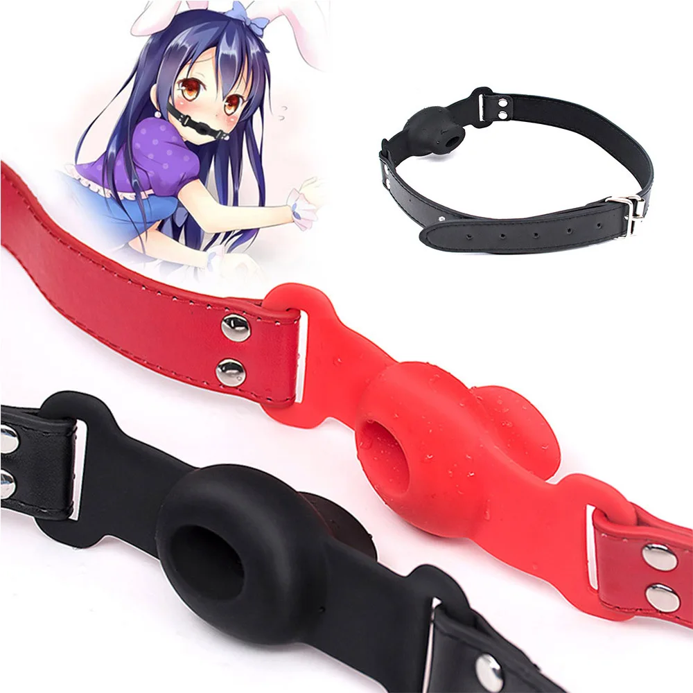 Hollow Oral Gag Silicone Bdsm Open Mouth Plug Adult Games Leather Bondage Restraints Sex Toys For Women Couples Fetish Torture | Красота и