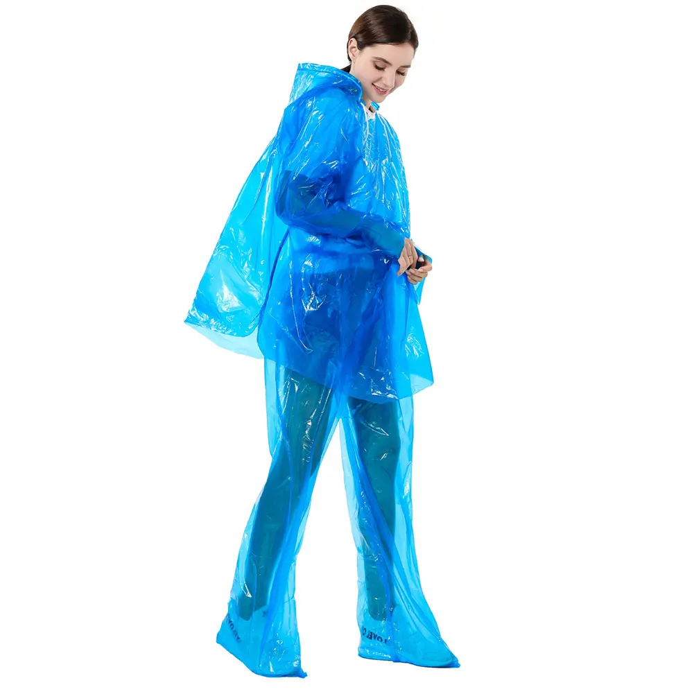 

Reusable Raincoat Dust-proof Water-proof and Dirt-proof Split Raincoat Blue Protective Workwear Outdoor Protective Clothing Suit