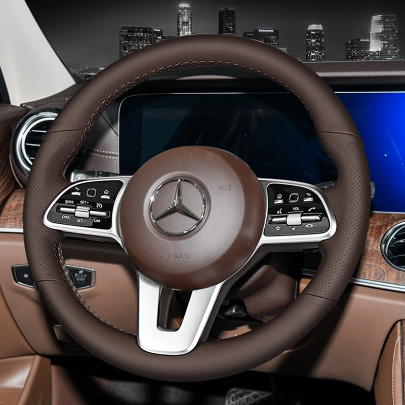 

Сделай Сам, кожа, сшитая вручную, для Mercedes-Benz E300L C260L GLC300 GLE S350L