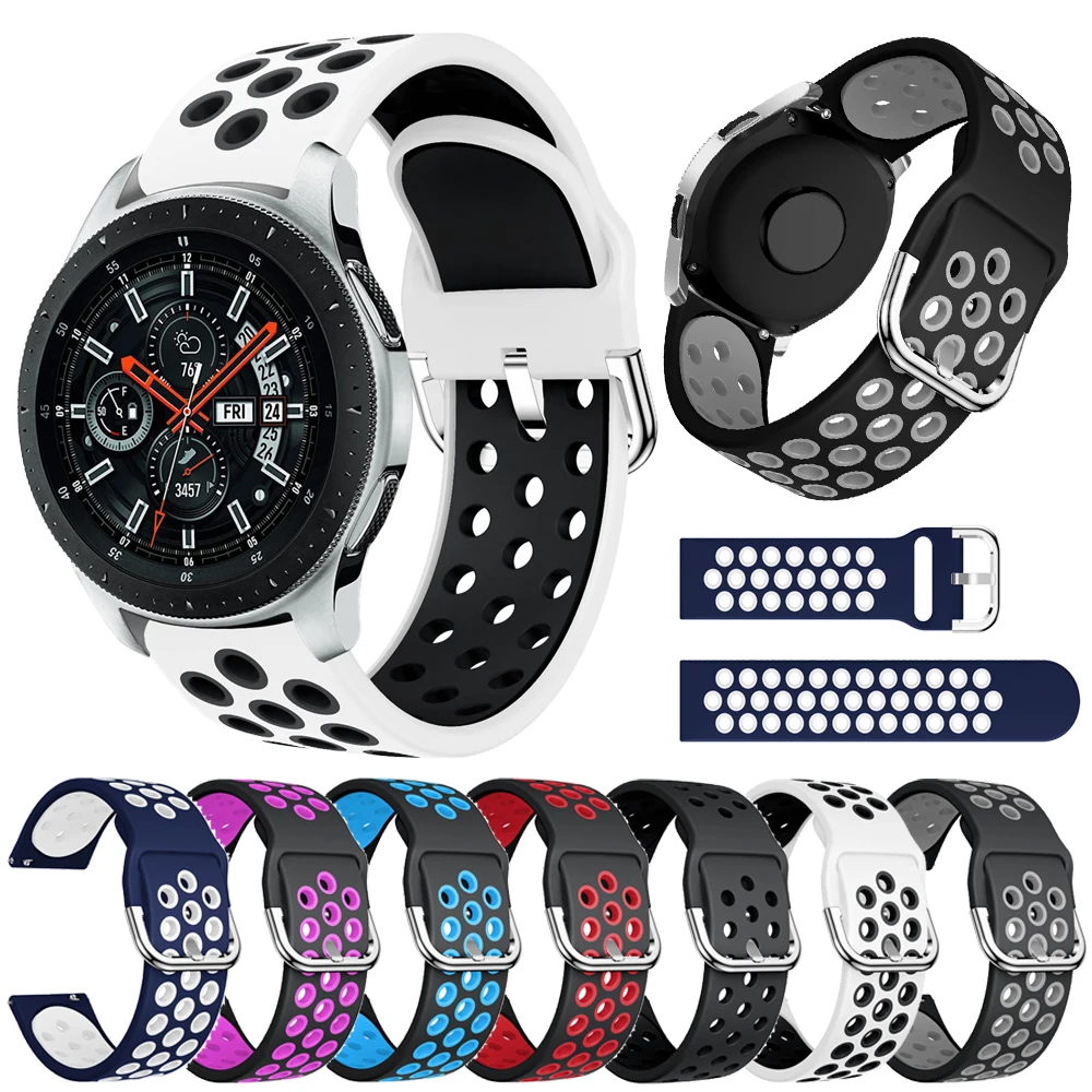 Ремешок силиконовый для Samsung Galaxy Watch 46 мм Gear S3 Classic/Frontier 3 45 браслет Huawei GT 22