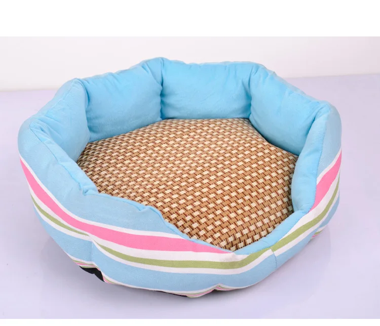 

Dog Pet Breathable Sleeping Mat Bed Puppy Cat Doggie Cooling Pad Cushion Oval Grid Bamboo Mats High Quality