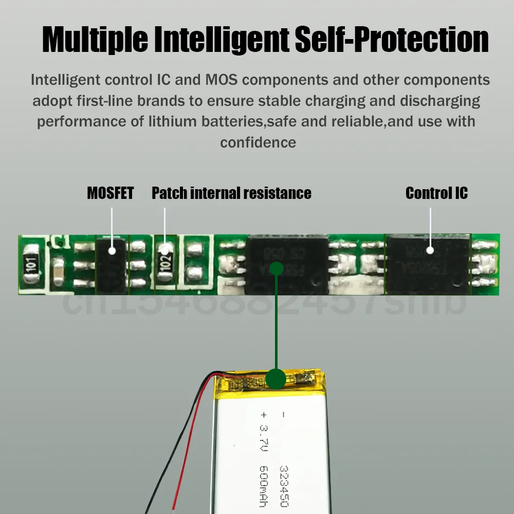 323450 3.7V 600mAh Lithium Polymer Rechargeable Battery For MP3 MP4 DVD E-book Power Bank Smart Watch Remote Control Li-ion Cell - купить по