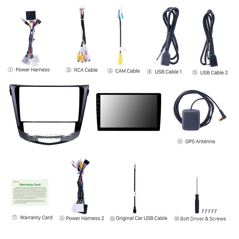 Автомобильный мультимедийный плеер Harfey радиоприемник на Android 10 1 для Nissan QashQai X Trail