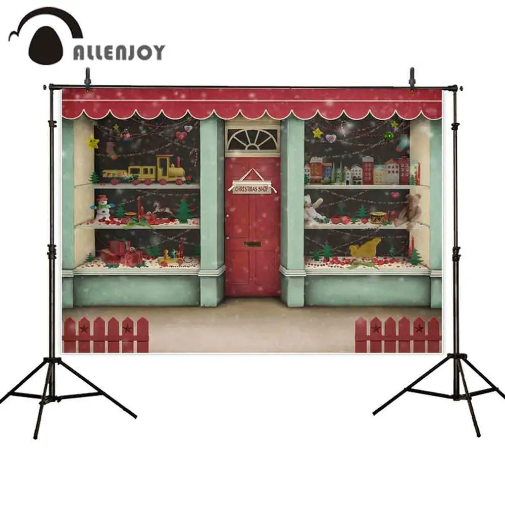 Allenjoy Рождественский магазин фоны для фотографии игрушка подарок детвечерние НКА