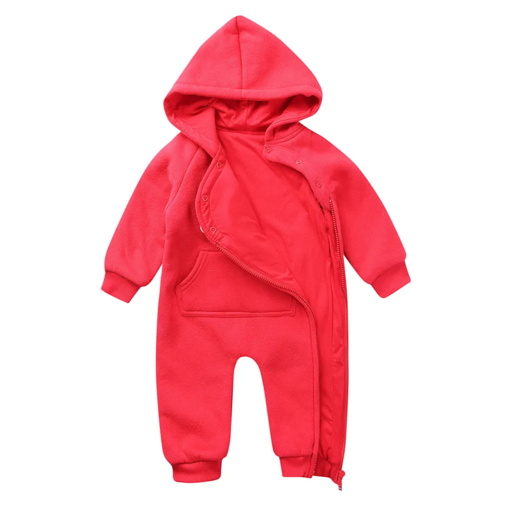 Newborn Infant Baby Boy Girl Autumn Winter Hoodie Zipper Jumpsuit kombinezon dziecko baby costume Fashion Romper Clothes |