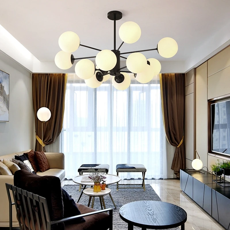 LukLoy Nordic Modern Chandelier Dinning Room Susnpension Lamp Penant for Living Bedroom Restaurant Cafe Decoration Lights | Лампы и