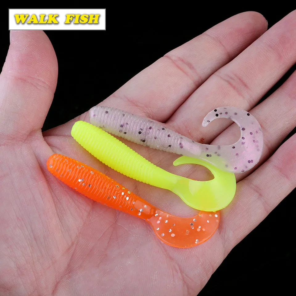 Walk Fish 10 шт./лот 65 мм 2 7 г мягкая резиновая приманка рыболовная джиг-воблер Мягкая в