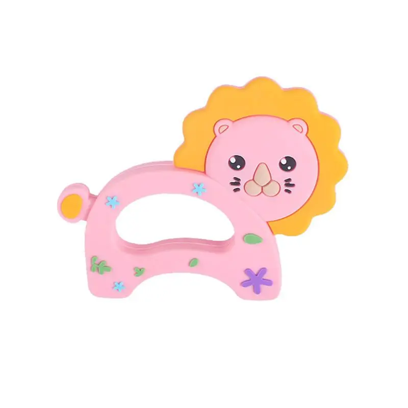

Cartoon Lion Baby Silicone Teether Newborn Infant Molar Beads Chewing Bite Toy 203E