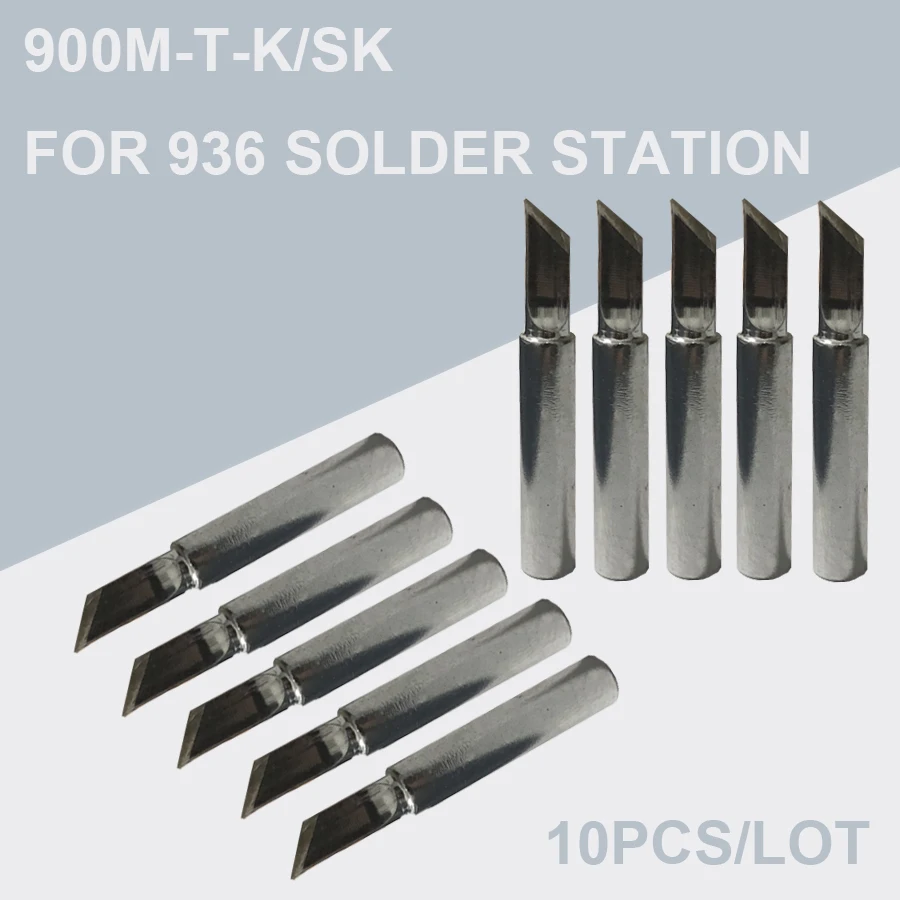 10 шт. наконечник паяльника 900M T K/SK для Youyue Saike aoyue lucky наконечники припоя 936 907 852d + 909D