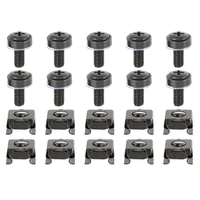 uxcell 50 set car 5mm cage nuts and m5 x 16mm mounting screws bolts for license plate black