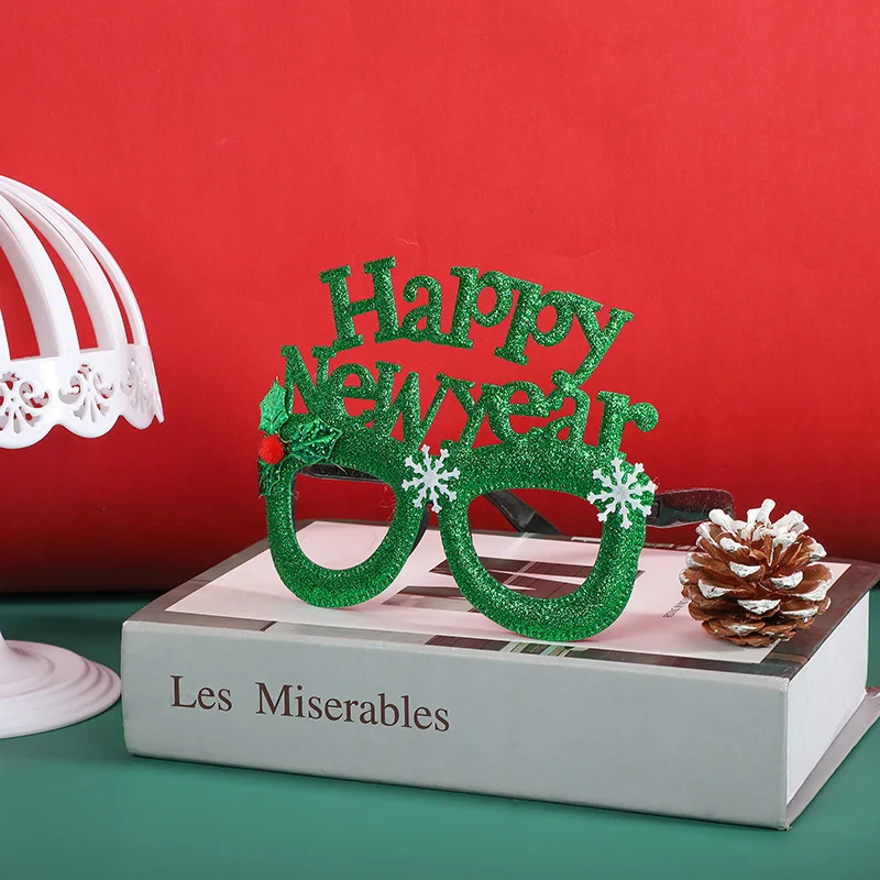 

2022 New Year Noel Christmas Decorations 2022 Christmas Glasses Frame Adult Kids Gift Santa Snowman Glasses Christmas Xmas Decor