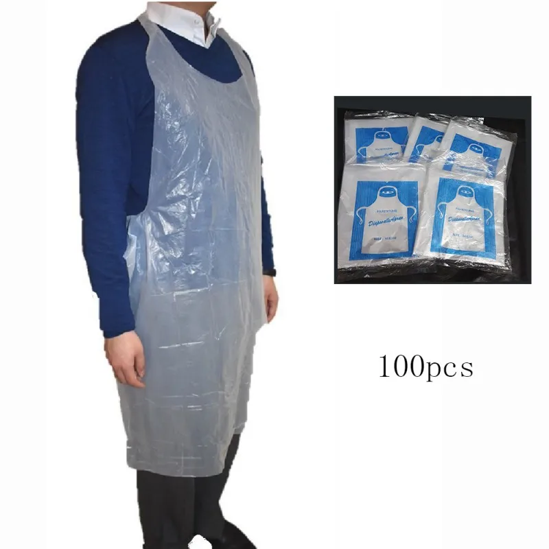 

Norbi Transparent Disposable PP Apron Waterproof Keep Cleaning Dry Household Cleaning Appliances 100PCS 39 inches x 24 inches