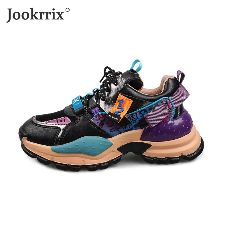 

2021 Women Shoes Spring Lady Sports Chunky Causal Sneaker Running Fashion Breathable Platform Trainer Increasing Leisure Lace up