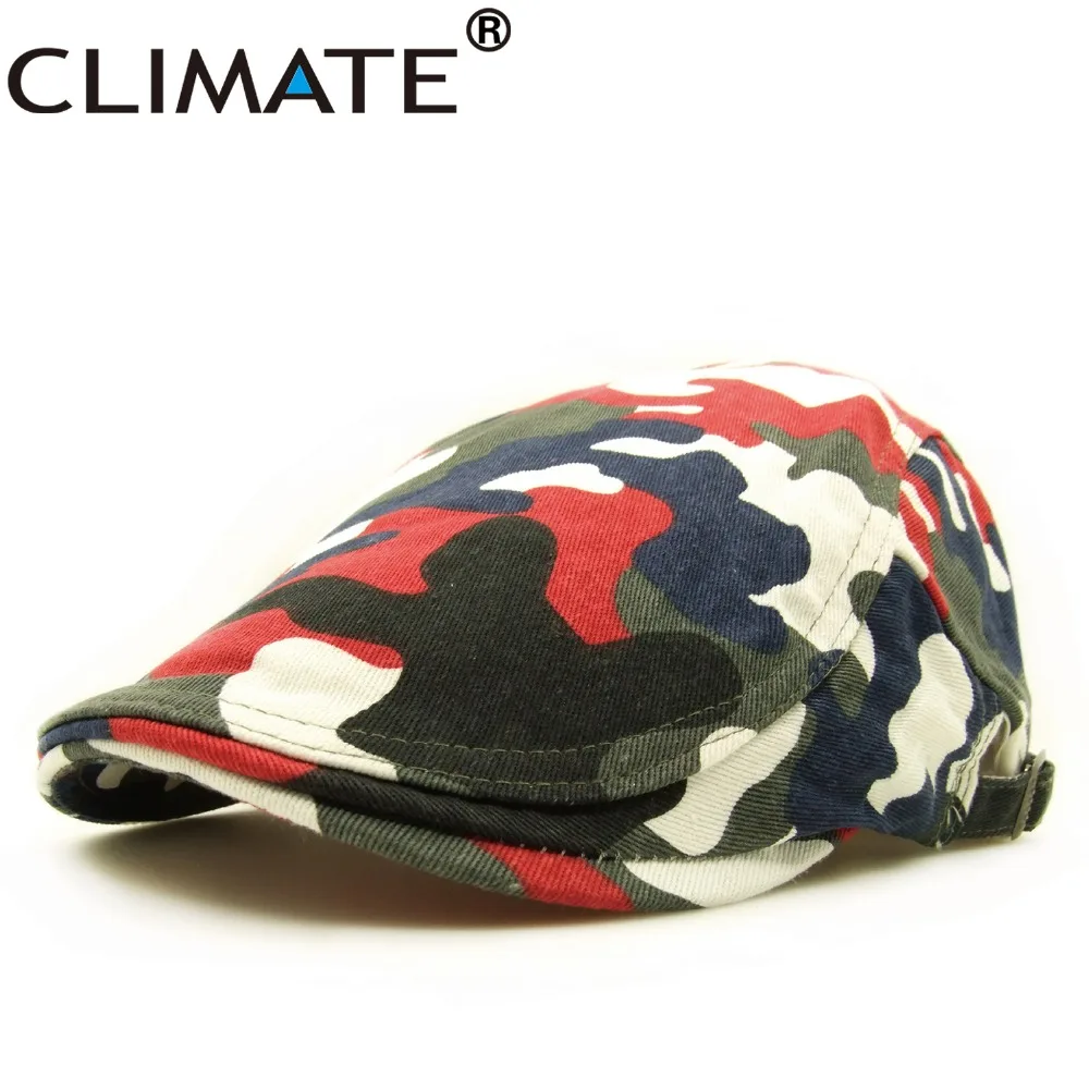 CLIMATE Camouflag Beret Cap Hat Military Army Cotton Flat Ivy Adult Women Men Unisex Adjustable Caps | Аксессуары для одежды