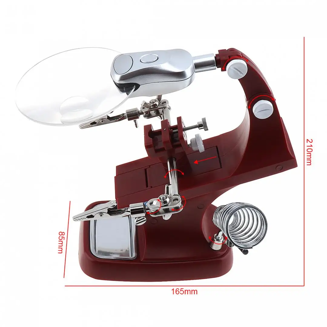 4.5X USB 360 Вращение Настольный многофункциональный регулируемый сварки Лупа с