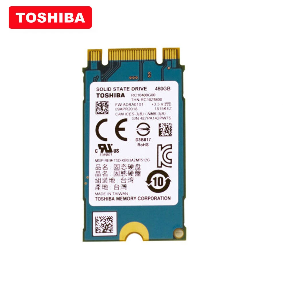 100% TOSHIBA 3D NAND RC100 SSD 120 ГБ 240 M.2 2242 NVMe PCIe Gen3x2 Внутренний твердотельный диск Жесткий для
