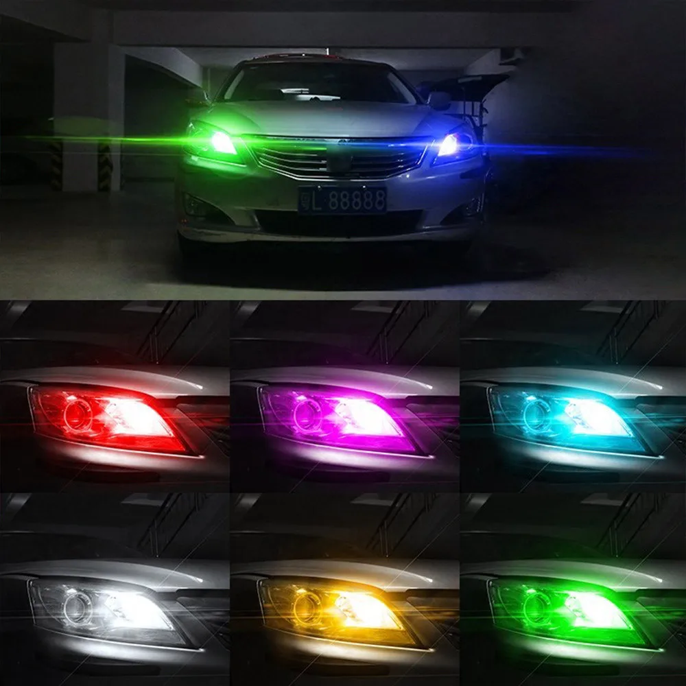 RGB светодиодная лампочка для интерьера автомобиля атмосферное освещение широкое