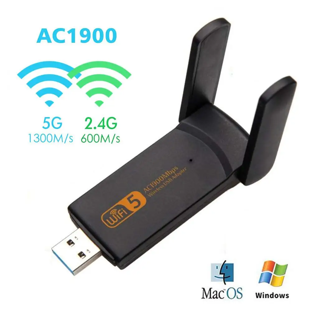 1900 Мбит/с USB 3 0 Wi Fi адаптер Двухдиапазонная сетевая Lan карта 2 4/быстрая