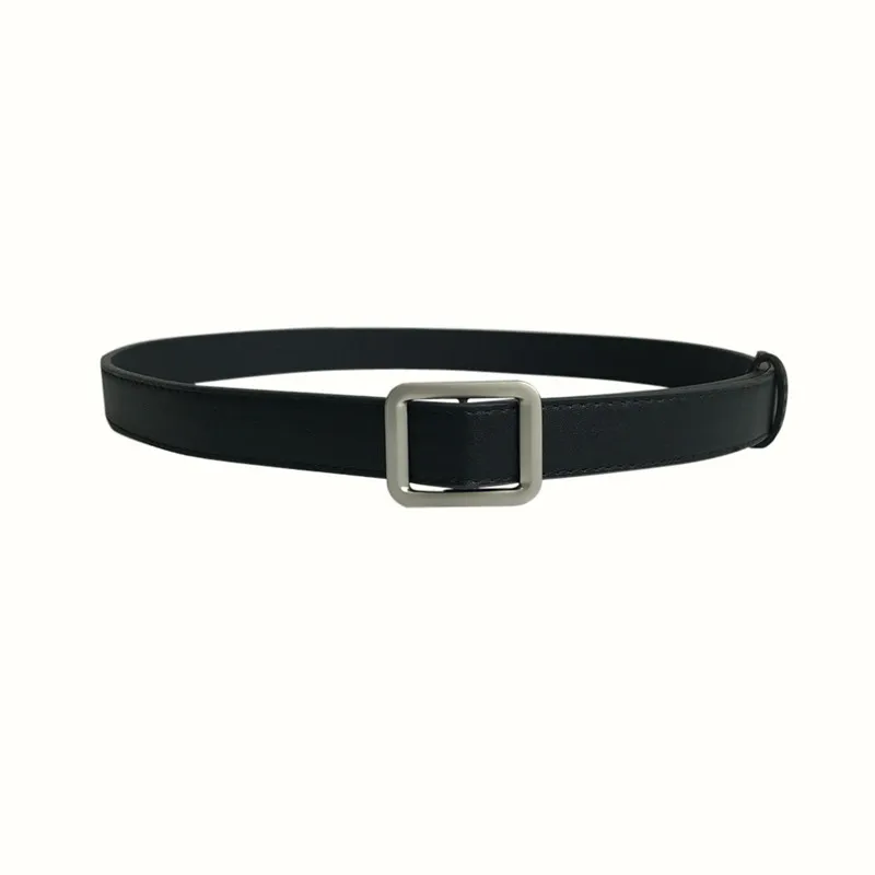 

New Non-Hole Square Buckle Belt All -Matching Simple Retro Women 's Belt Decoration Jeans Strap