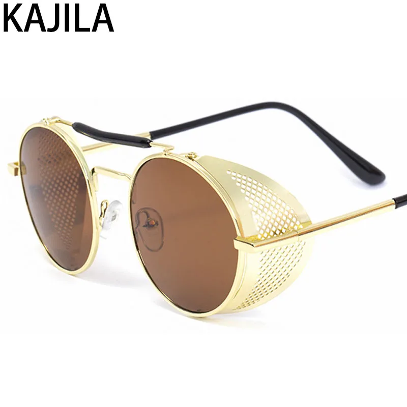 Роскошные дизайнерские ретро стимпанк Солнцезащитные очки для мужчин