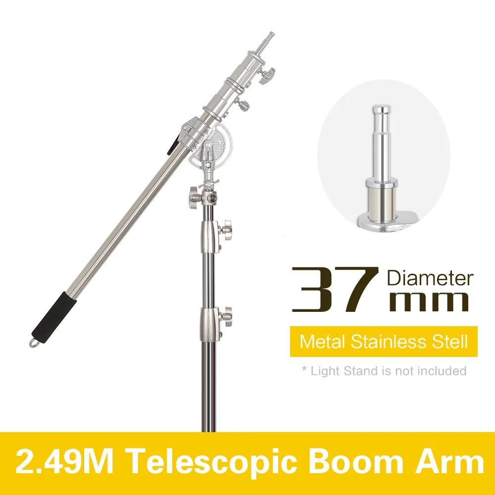 SH 106cm-249cm Stainless Steel Cross Arm Bar With Weight Bag Photo Studio Accessories Extension Rod Photo Studio Kit Light Stand