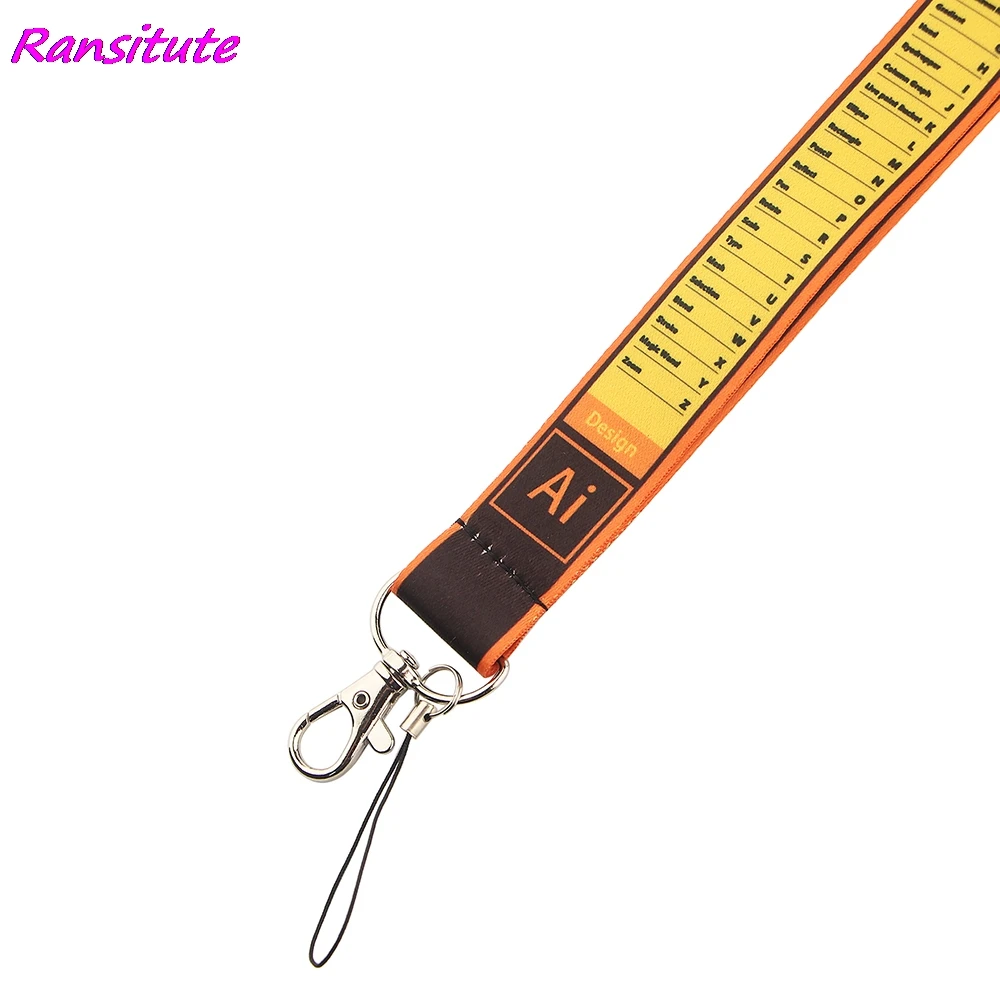 Ransitute R1708 дизайнерские Ai творческие значок ID карабином новые стильные тесёмки