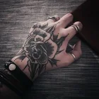 Водостойкая временная татуировка, Женская наклейка с надписью Folower Rose, искусственная татуировка, тату на спину, наклейки для женщин, мужской боди-арт