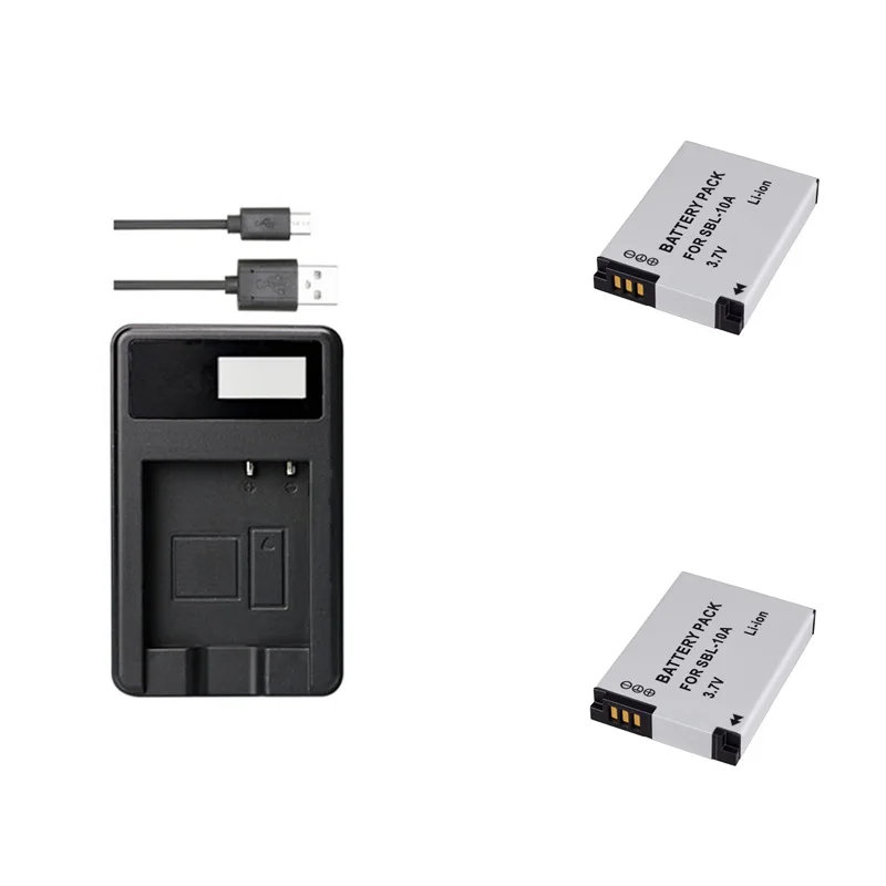 Аккумулятор SLB 10A SLB10A PX1733 для Samsung P800 PL51 SL502 SL720 SL820 WB150F WB700 WB800F ES50 ES55 с USB зарядным
