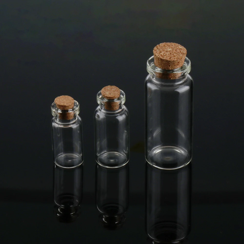 10 шт мини из прозрачного стекла пустая бутылочная пустой желающих сообщение