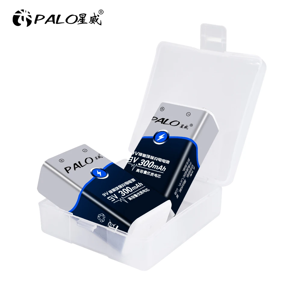 Аккумуляторная батарея PALO 6f22 100% Оригинальная 9 В Ni MH 300 мАч аккумуляторная для