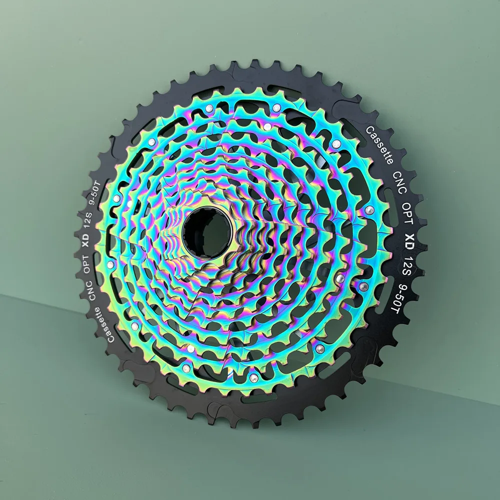 

NEW MTB 12 Speed 9-50T Cassette Ultimate XD Cassette Rainbow 375g ULT Cassette Ultralight 12s Cassette 1299 k7 Colorful